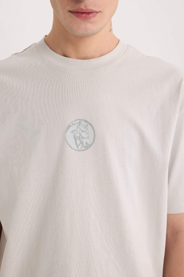 Resim Defacto Erkek  T-shirt D9342AXGR503