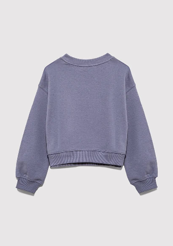 Resim Mavi Logo Baskılı Kız Çocuk Sweat M7S10146-88095