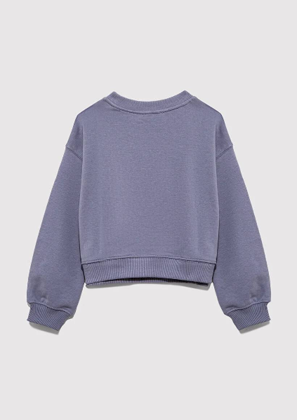 Resim Mavi Logo Baskılı Kız Çocuk Sweat M7S10146-88095