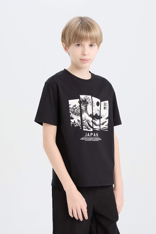 Resim Defacto Erkek Çocuk Kısa Kol T-shirt D9278A8BK81