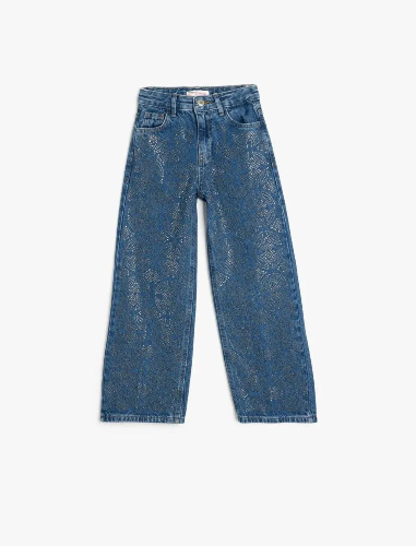 Resim Koton Kız Çocuk Jean Pantolon 5SKG40096AD