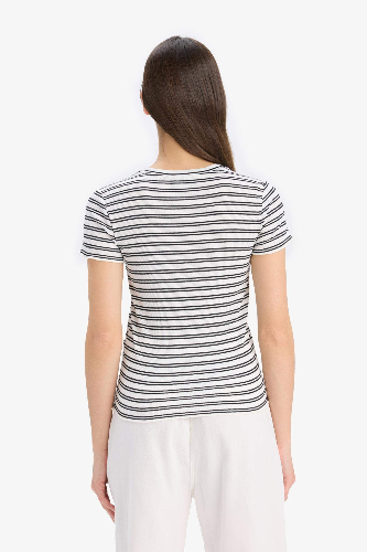 Resim Defacto Kadın Kısa Kol T-shirt K1965AZWT34