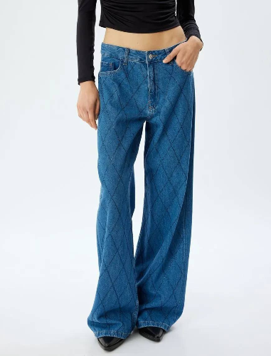 Resim Koton Kadın Jean Pantolon 5Wal40155Md
