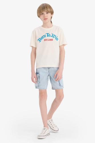 Resim Defacto Erkek Çocuk Kısa Kol T-shirt E0082A8WT46