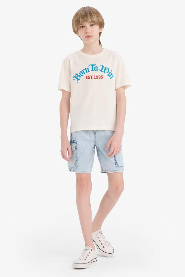 Resim Defacto Erkek Çocuk Kısa Kol T-shirt E0082A8WT46
