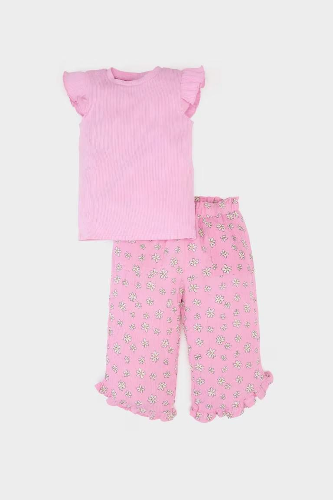 Resim Defacto Kız Bebek  Şort Takım E7798A5PN444