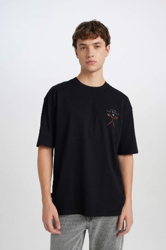 Resim Defacto Erkek  T-shirt B8091AXBK81