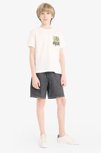 Resim Defacto Erkek Çocuk T-shirt E7490A8/WT16