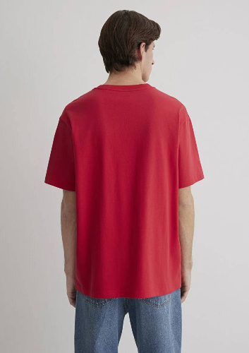 Resim Mavi Loose Erkek  T-shirt M0612591-70476