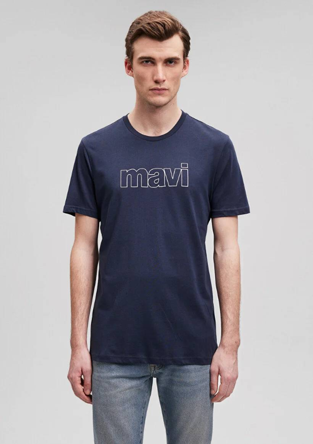 Resim Mavi Erkek T-shirt