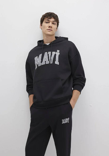 Resim Mavi Baskılı Erkek Sweat M067149-902
