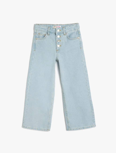 Resim Koton Kız Çocuk Jean Pantolon 5SKG40016AD