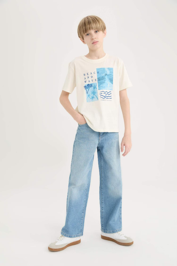 Resim Defacto Erkek Çocuk Kısa Kol T-shirt E0092A8ER98