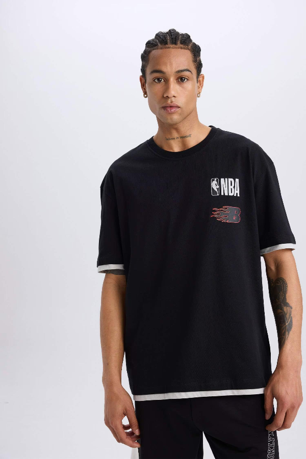 Resim Defacto Erkek  T-shirt D6562AX/BK81
