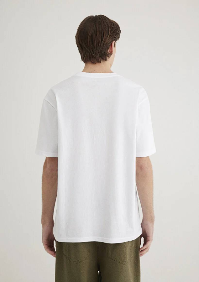 Resim Mavi Loose Erkek  T-shirt M0612463-620