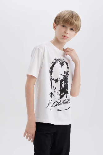 Resim Defacto Erkek Çocuk Kısa Kol T-shirt B6938A8WT34