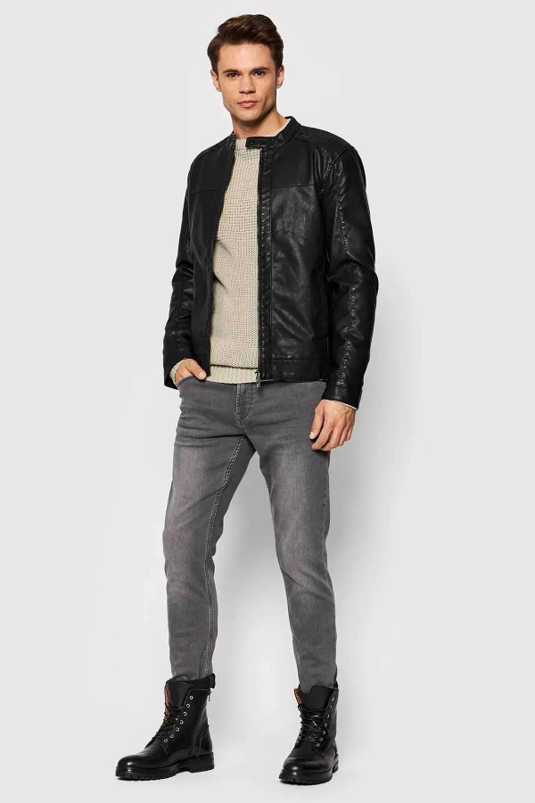 Resim Only & Sons Onsmıke Pu Racer Jacket Otw Vd Noos Erkek Deri Mont Ve Ceket 22012339