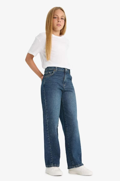 Resim Defacto Kız Çocuk  Jean Pantolon F7541A8/NM34