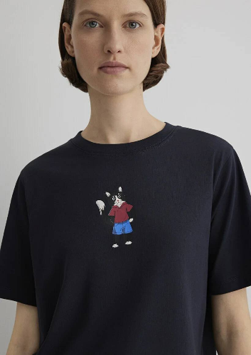 Resim Mavi Regular Kadın  T-shirt M1613178-70087