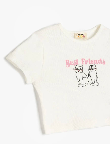 Resim Koton Kız Çocuk T-shirt 5SKG10094AK