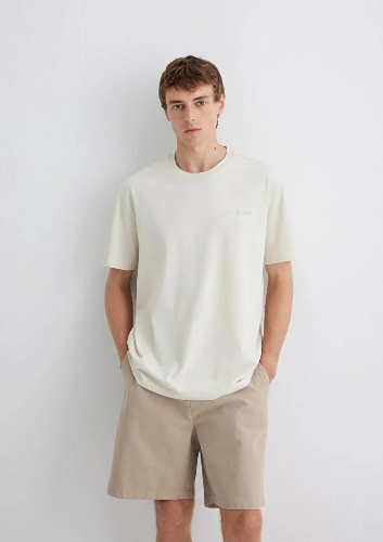 Resim Mavi Loose Erkek  T-shirt M0612733-70134