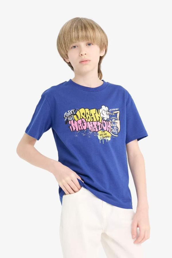 Resim Defacto Erkek Çocuk T-shirt E7493A8/BE778