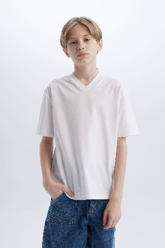 Resim Defacto Erkek Çocuk Kısa Kol T-shirt K1693A6/WT34