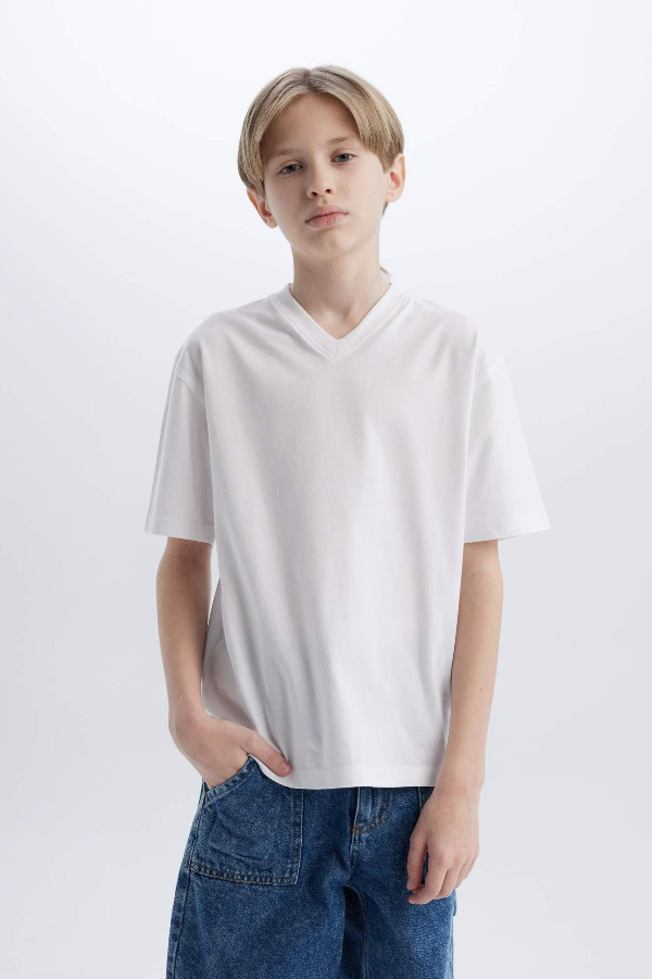 Resim Defacto Erkek Çocuk Kısa Kol T-shirt K1693A6/WT34