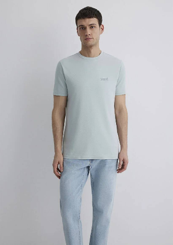 Resim Mavi Slim Erkek  T-shirt M0610360-70148