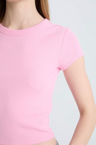 Resim Defacto Kadın Kısa Kol T-shirt E0287AX/PN614