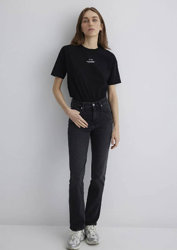 Resim Mavi Loose Kadın  T-shirt M1613212-900