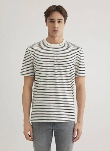 Resim Mavi Regular Erkek  T-shirt M0612618-70057