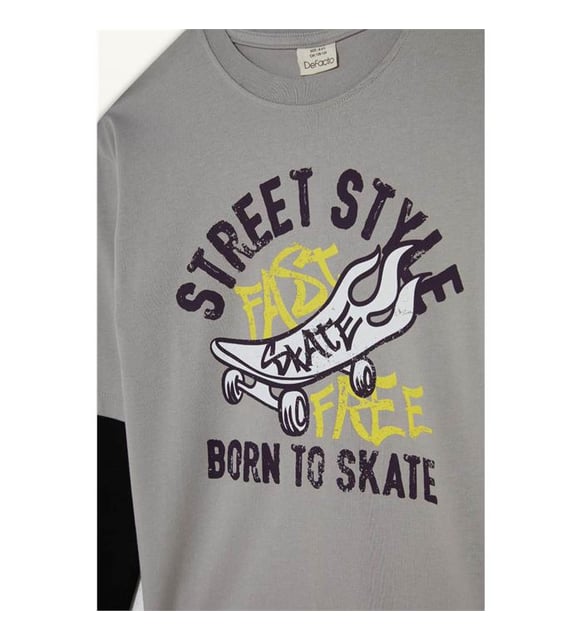 Resim Defacto Erkek Çocuk Uzun Kol T-shirt E9590A8/GR160