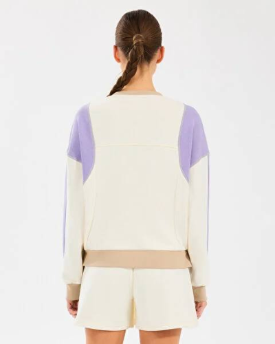 Resim Skechers W Diagonal Lw Fleece Crew Neck Kadın  Sweat S2510045-102
