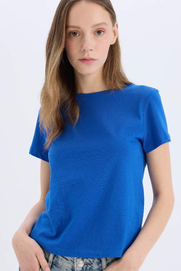 Resim Defacto Kadın Kısa Kol T-shirt C3852AX/BE758
