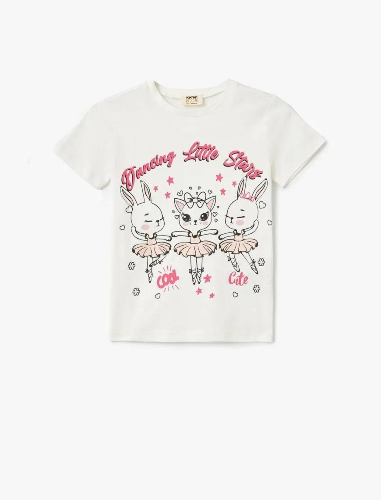 Resim Koton Kız Çocuk T-shirt 5SKG10109AK