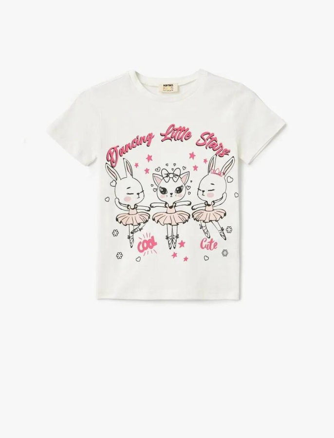 Resim Koton Kız Çocuk T-shirt 5SKG10109AK