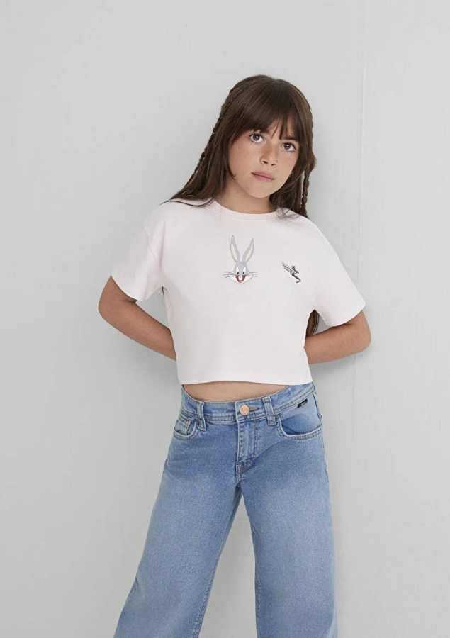 Resim Mavi Bugs Bunny Kız Çocuk T-Shirt M7610369-90773