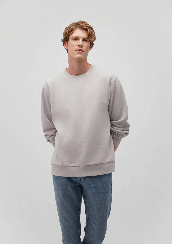 Resim Mavi Bisiklet Yaka Erkek Sweat M0S10276-81582