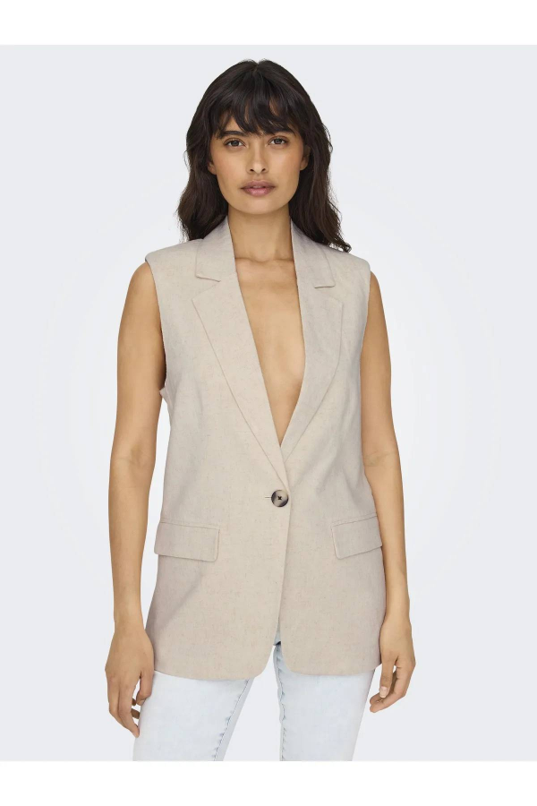 Resim Only Onlırıs-Sıesta SL Lınen Bl Vest Tlr Kadın Yelek 15348125