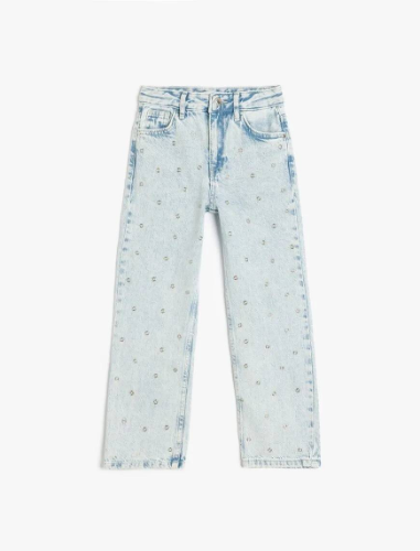 Resim Koton Kız Çocuk Jean Pantolon 5SKG40054AD