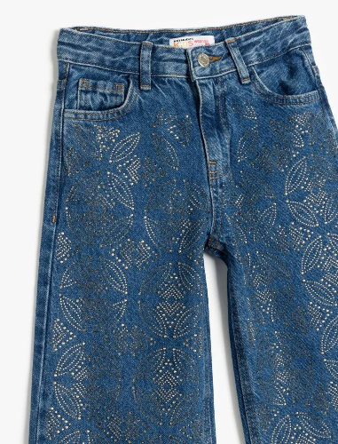 Resim Koton Kız Çocuk Jean Pantolon 5SKG40096AD