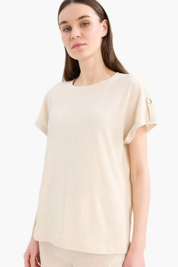 Resim Defacto Kadın T-shirt D3198AX/BG286