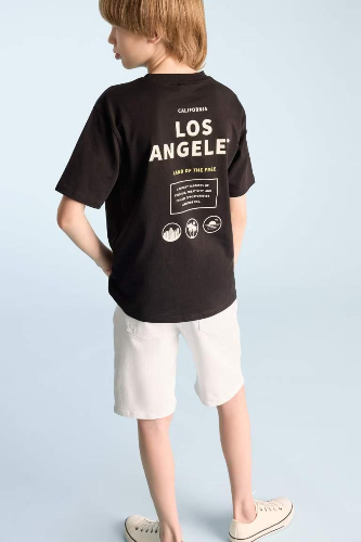 Resim Defacto Erkek Çocuk Kısa Kol T-shirt E0099A8/BK81