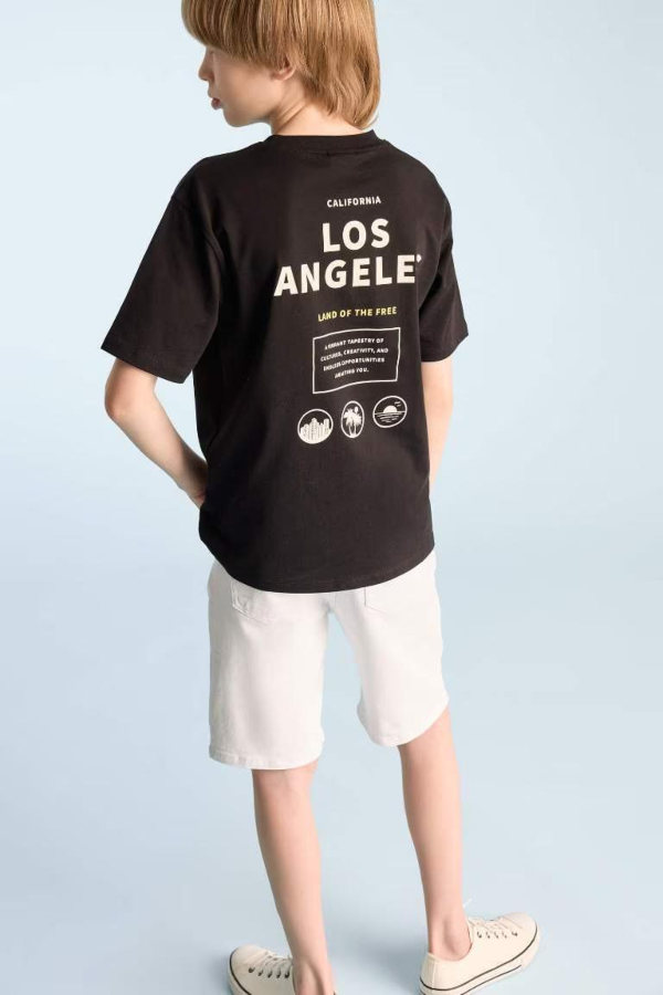Resim Defacto Erkek Çocuk Kısa Kol T-shirt E0099A8/BK81