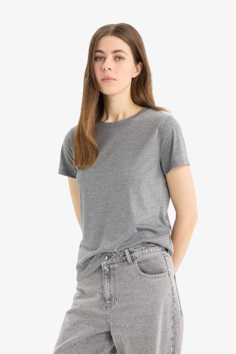 Resim Defacto Kadın Kısa Kol T-shirt W7299AZ/AR53