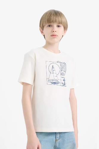 Resim Defacto Erkek Çocuk Kısa Kol T-shirt E0182A8WT32