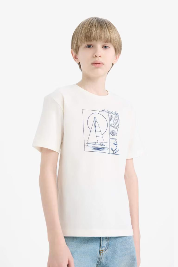 Resim Defacto Erkek Çocuk Kısa Kol T-shirt E0182A8WT32