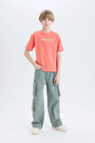 Resim Defacto Erkek Çocuk Kısa Kol T-shirt D9490A8OG116