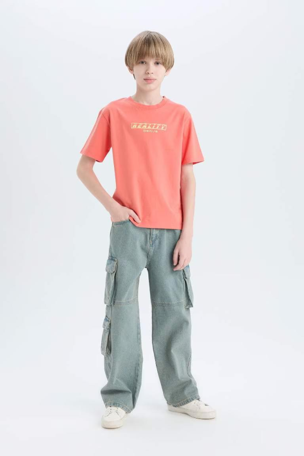 Resim Defacto Erkek Çocuk Kısa Kol T-shirt D9490A8OG116